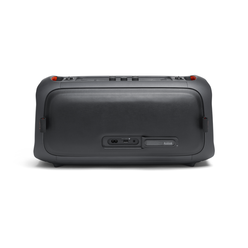 JBL PartyBox On-The-Go - Black - Portable party speaker with built-in lights and wireless mic - Back image number null